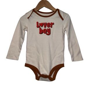 Wonder Nation Baby Boy 18 Months Valentines Day Bodysuit “Lover Boy” GUC - Cream